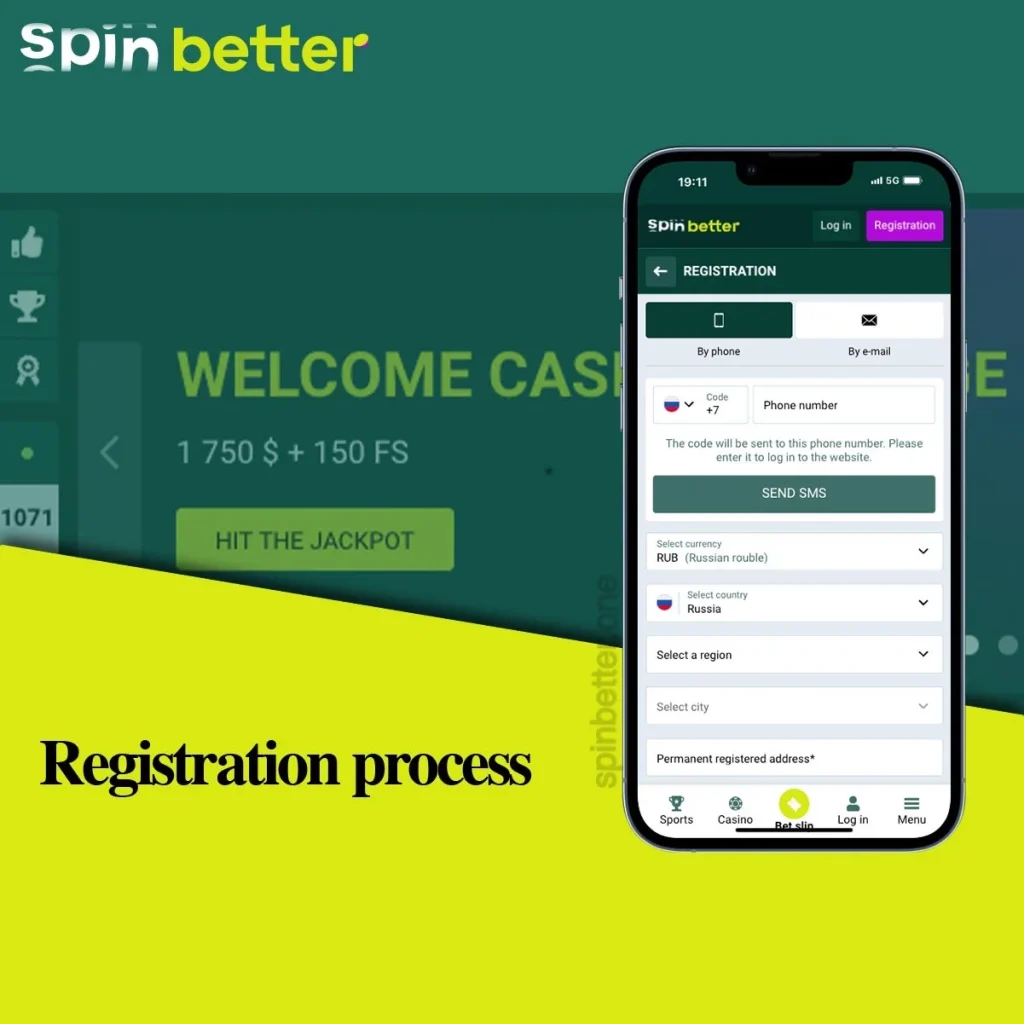 Spinbetter Registration